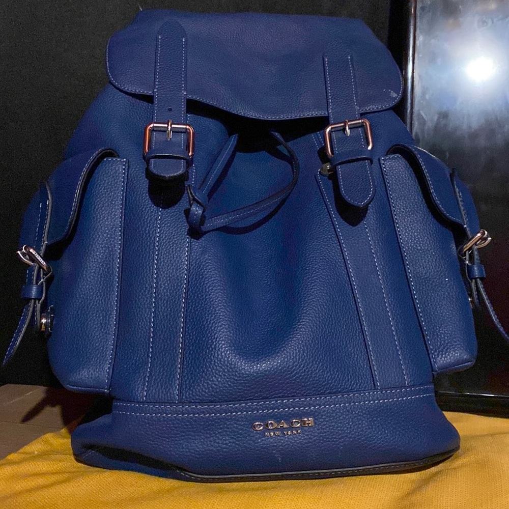 Unisex blue authentic coach backpack worn maybe twice - Picture 1 of 7